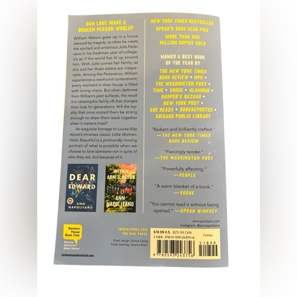 Hello beautiful Ann Napolitano novel - Picture 2 of 2